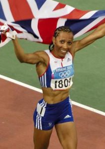 The famous British athlete Kelly Homes 