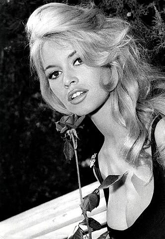 The attractive model Brigitte Bardot